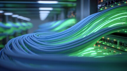 Network cables in server room