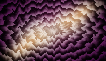 Abstract swirling vortex of purple and gold light with textured organic patterns