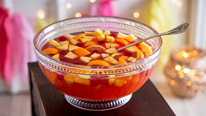 Festive Fruit Punch Bowl for Holiday Gatherings and Celebrations. Refreshing Party Drink for Entertaining and Corporate Events. Cheers to Good Times!