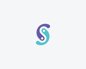 Letter S technology logo design
