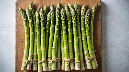 Fresh Asparagus Harvest for Healthy Eating and Creative Culinary Designs