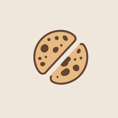 vector illustration of a brown bread