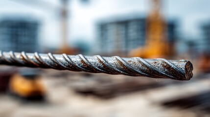 Rusty rebar construction detail