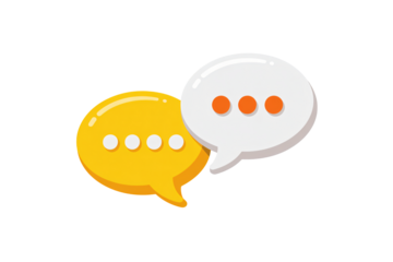 Engaging communication bubbles for social media conversations with vibrant colors perfect for online interaction and modern dialogue, great for websites