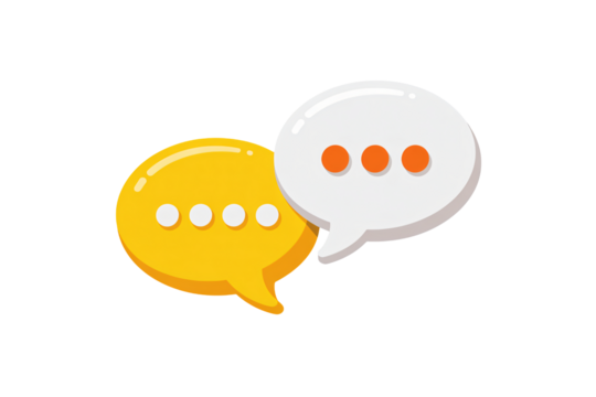 Engaging communication bubbles for social media conversations with vibrant colors perfect for online interaction and modern dialogue, great for websites