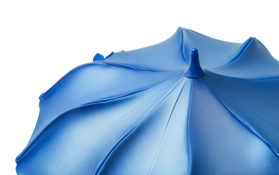 Open blue umbrella emoji ready for rain in a vibrant and playful digital illustration for weather concepts isolated on transparent background PNG