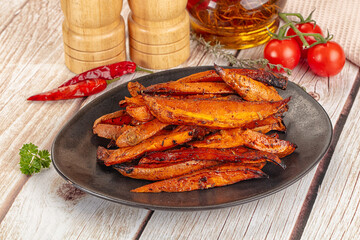 Homemade cuisine - baked sweet batat