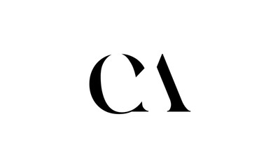 CA initial letters, monogram logo