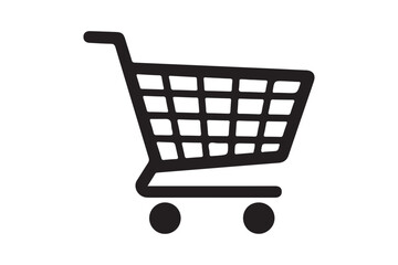 Simple hand drawn shopping cart icon