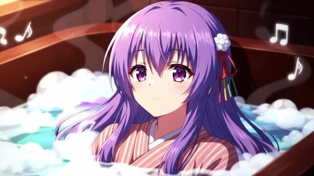 Blond woman's face illustration with flower, vector beauty fashion art and cute pink makeup style for a glamorous lady