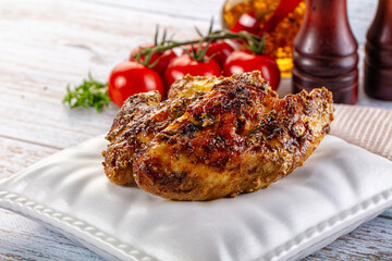 Baked chicken wings with spices