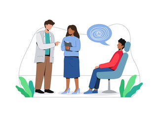 Mental Health Counseling Session Concept Illustration