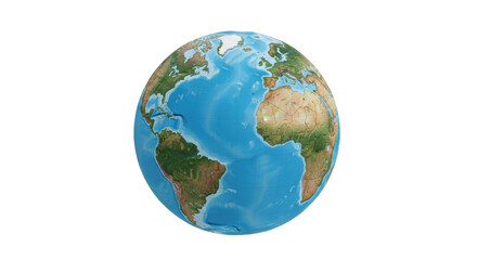 Isolated Earth showing North and South America and Africa with realistic detail