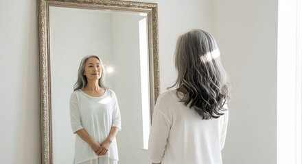 Serene Mountain Landscape with Clear Blue Sky and Green Valley - Wide Shot