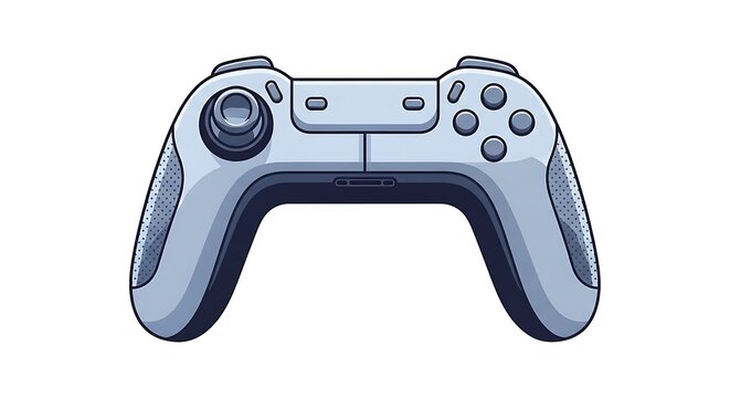 Gaming Controller Handle Vector Illustration on White Background