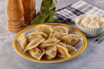 Traditiolal vareniki - stuffed dumplings with potato