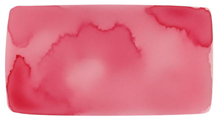 Illustration of abstract watercolor texture in shades of pink and red, isolated on transparent background