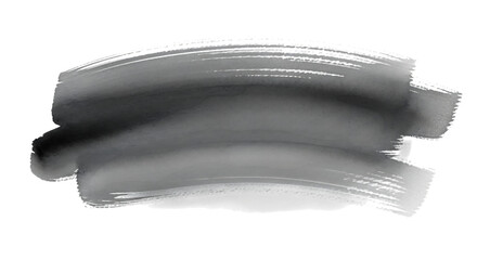 Illustration of gray brush stroke, isolated on transparent background