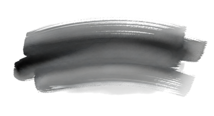 Illustration of gray brush stroke, isolated on transparent background