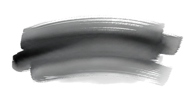 Illustration of gray brush stroke, isolated on transparent background - Powered by Adobe