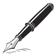 Elegant Fountain Pen Vector Illustration