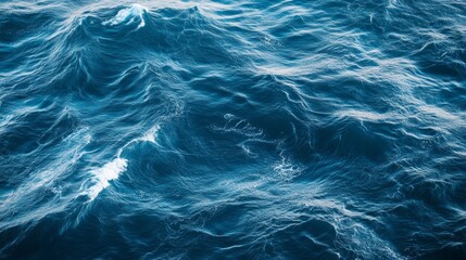 Fototapeta premium A soothing ocean blue wallpaper with soft, rolling waves 