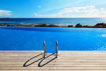 Infinity pool overlooking the Mediterranean Sea