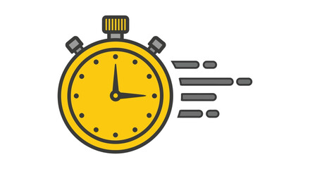 Dynamic stopwatch illustration symbolizing rapid progress, efficiency, and the critical importance of swift action and timely execution, highlighting speed and performance