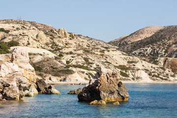 Aphrodite’s rock is a sea stack in Paphos, Cyprus. A birthplace of Aphrodite, popular tourist attraction