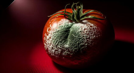Moldy Tomato: A Close-Up View Depicting Decay and The Passage of Time