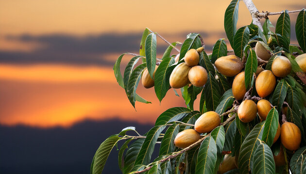 Jua Galho Do Pe De Juazeiro Com Frutos Maduros