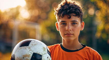 boy playing football