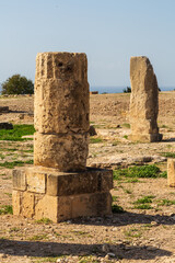 The remains of the Roman Temple of Aphrodite, Palaepaphos, the famous Sanctuary of Aphrodite, Kouklia, Paphos, Cyprus