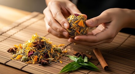 Handcrafted Herbal Compress Preparation