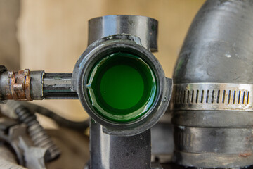 Antifreeze level in car radiator