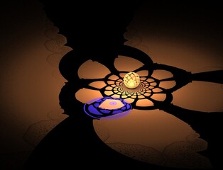 Imaginatory fractal abstract background Image