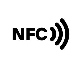 Nfc icon. Smart payment symbol illustration on transparent background. 
