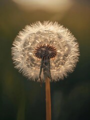 Dandelion seed head macro
