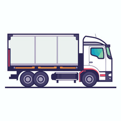 Modern delivery truck illustration perfect for logistics, freight, and transportation themes, ideal for websites, apps, and promotional materials in supply chain industry