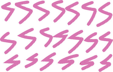 Hand-Drawn Pink Zigzag Patterns: Creative Abstract Art Design 2025