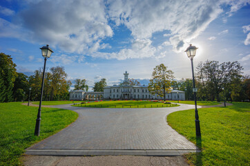 Naklejka premium Astravas Manor in Lithuanian town Birzai