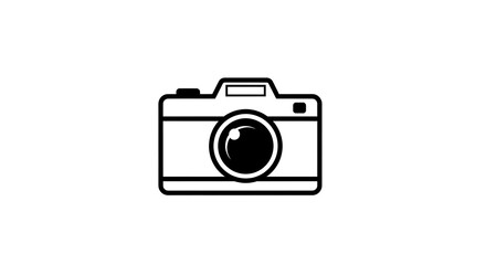 Camera icon simple design photography concept