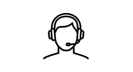 Obraz premium Customer service representative icon communication support