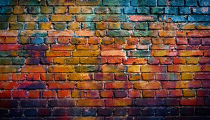 Fototapeta premium Brick Wall Grunge Background Texture Painted Brick