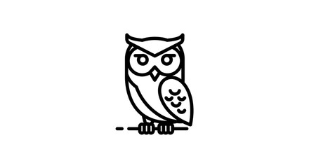 Owl illustration graphic outline