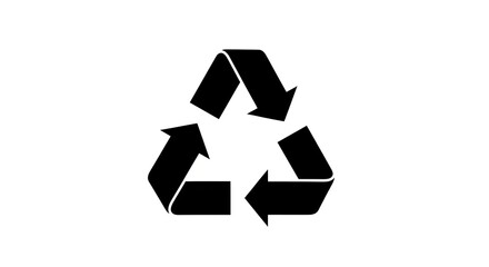 Recycle symbol isolated white background