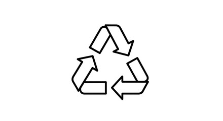 Recycling symbol outline design