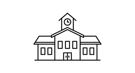 School building icon
