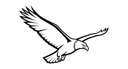 Obraz premium Soaring eagle silhouette vector design