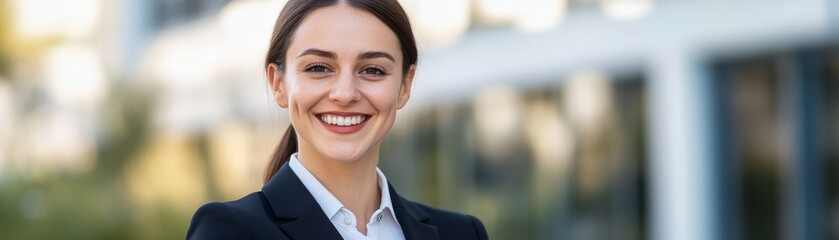 Smiling Businesswoman Portrait Outdoors,Confidence ,Professional